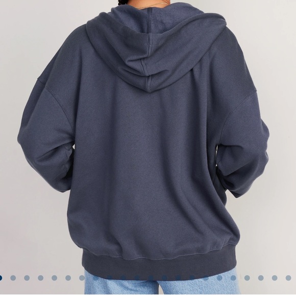 NWT OLD NAVY Oversized Full-Zip Hoodie Color: Volcanic Glass - Picture 3 of 5